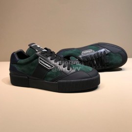 DG Autumn Winter Leather Casual Sneakers For Men Green