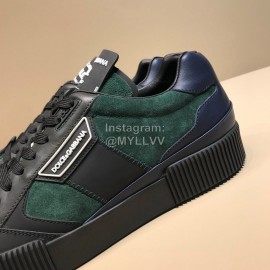 DG Autumn Winter Leather Casual Sneakers For Men Green