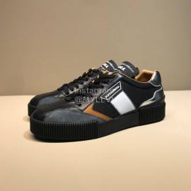 DG Autumn Winter Leather Casual Sneakers For Men Black