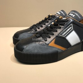 DG Autumn Winter Leather Casual Sneakers For Men Black