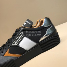 DG Autumn Winter Leather Casual Sneakers For Men Black