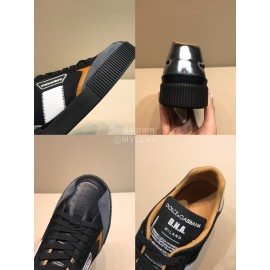 DG Autumn Winter Leather Casual Sneakers For Men Black