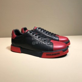 DG Autumn Winter Leather Casual Sneakers For Men Red