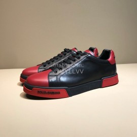 DG Autumn Winter Leather Casual Sneakers For Men Red