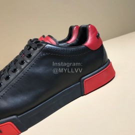 DG Autumn Winter Leather Casual Sneakers For Men Red