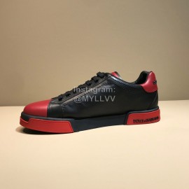 DG Autumn Winter Leather Casual Sneakers For Men Red