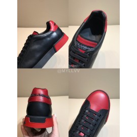 DG Autumn Winter Leather Casual Sneakers For Men Red