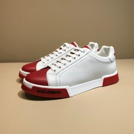 DG Autumn Winter Leather Casual Sneakers Red For Men