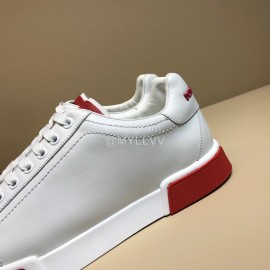 DG Autumn Winter Leather Casual Sneakers Red For Men