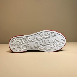 DG Autumn Winter Leather Casual Sneakers Red For Men