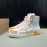 DG Calf Leather High Top Casual Sneakers For Men Orange