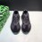 DG Calf Leather Mesh Casual Thick Soled Sneakers For Men Black
