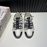 DG 3d Printed Calf Leather Casual Sneakers For Men White