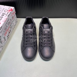 DG 3d Printed Calf Leather Casual Sneakers For Men..