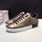 DG 3d Printed Leather Casual Sneakers For Men Bronze