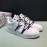 DG 3d Printed Leather Casual Sneakers For Men White