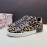 DG Printed Canvas Leather Casual Sneakers For Men Khaki