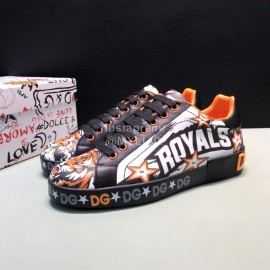 DG Printed Leather Casual Sneakers For Men 