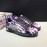 DG Printed Leather Casual Sneakers For Men Purple