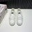 DG Calf Leather Velcro Casual Sneakers For Men White