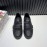 DG Calf Leather Velcro Casual Sneakers For Men Black