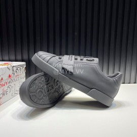 DG Calf Leather Velcro Casual Sneakers For Men Black