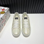 DG Alligator Calf Leather Fashion Sneakers For Men Beige