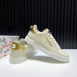 DG Alligator Calf Leather Fashion Sneakers For Men Beige