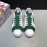 DG Fashion Cowhide Casual Sneakers For Men Green