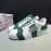 DG Fashion Cowhide Casual Sneakers For Men Green