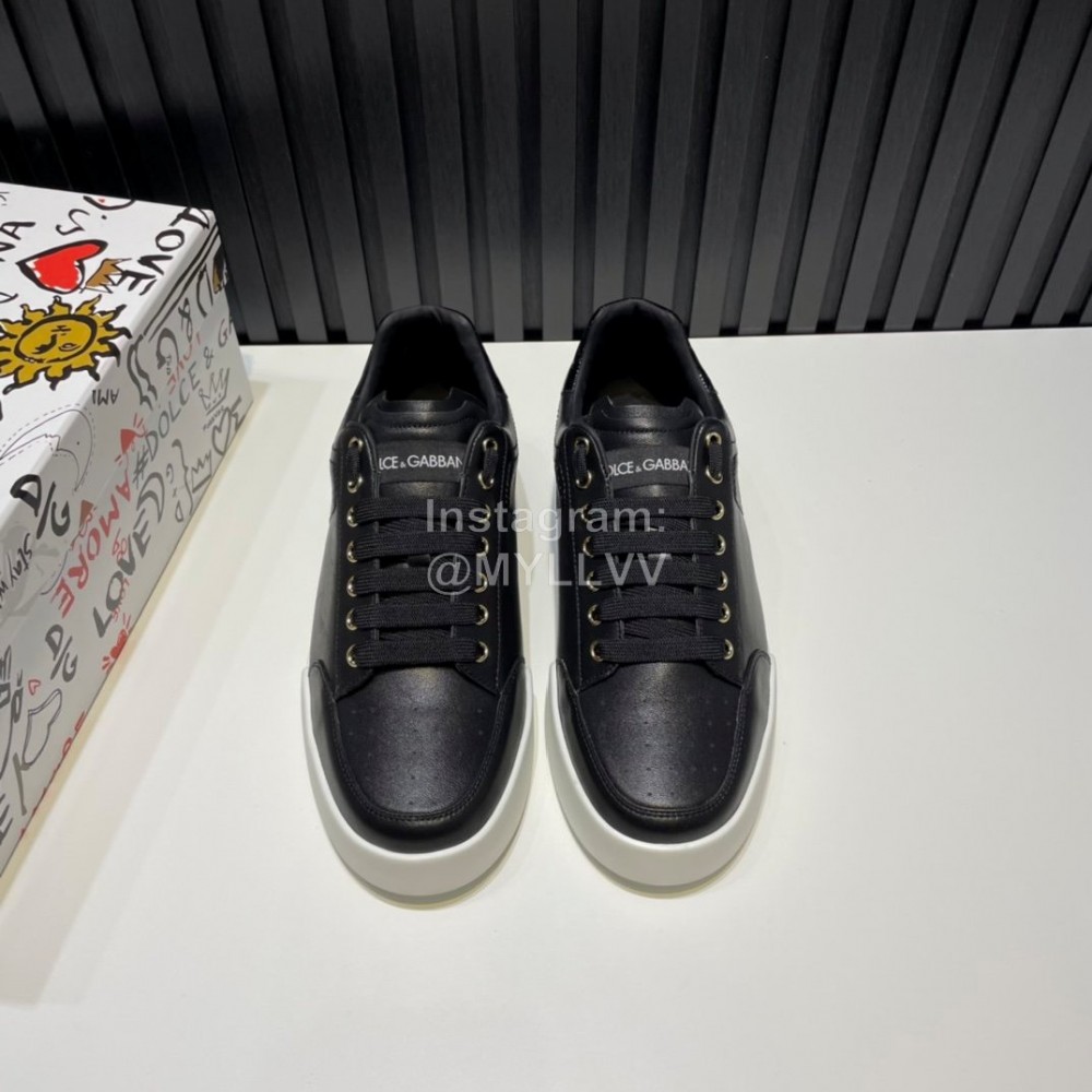 DG Fashion Cowhide Casual Sneakers For Men Black