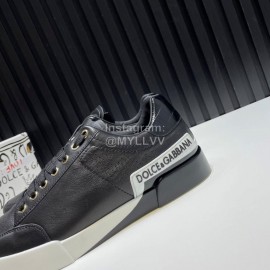 DG Fashion Cowhide Casual Sneakers For Men Black