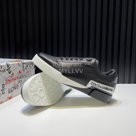 DG Fashion Cowhide Casual Sneakers For Men Black