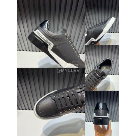 DG Fashion Cowhide Casual Sneakers For Men Black