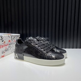 DG Fashion Cowhide Casual Sneakers Black For Men