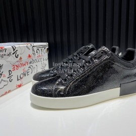 DG Fashion Cowhide Casual Sneakers Black For Men