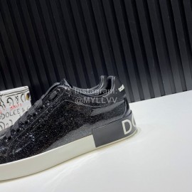 DG Fashion Cowhide Casual Sneakers Black For Men