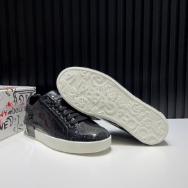 DG Fashion Cowhide Casual Sneakers Black For Men