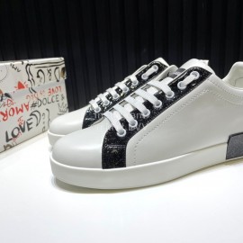 DG Fashion Cowhide Casual Sneakers White For Men