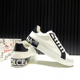 DG Fashion Cowhide Casual Sneakers White For Men