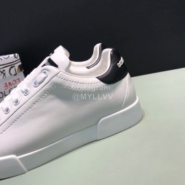 DG Fashion Cowhide White Casual Sneakers For Men