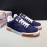 DG Fashion Cowhide Casual Sneakers For Men Navy