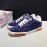DG Fashion Cowhide Casual Sneakers For Men Navy