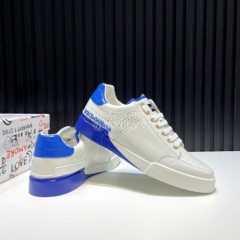 DG Fashion Cowhide Casual Sneakers For Men Blue