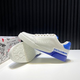 DG Fashion Cowhide Casual Sneakers For Men Blue