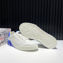 DG Fashion Cowhide Casual Sneakers For Men Blue