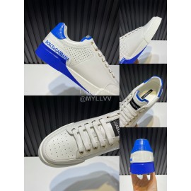 DG Fashion Cowhide Casual Sneakers For Men Blue