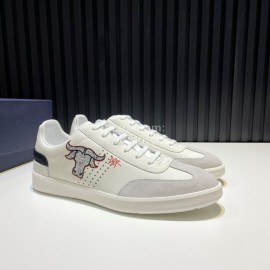 Dior And Daniel Arsham White Leather Casual Shoes For Men