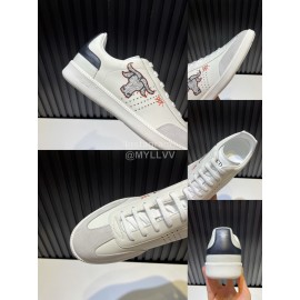 Dior And Daniel Arsham White Leather Casual Shoes For Men