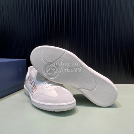 Dior And Daniel Arsham Flowers Leather Casual Shoes For Men White